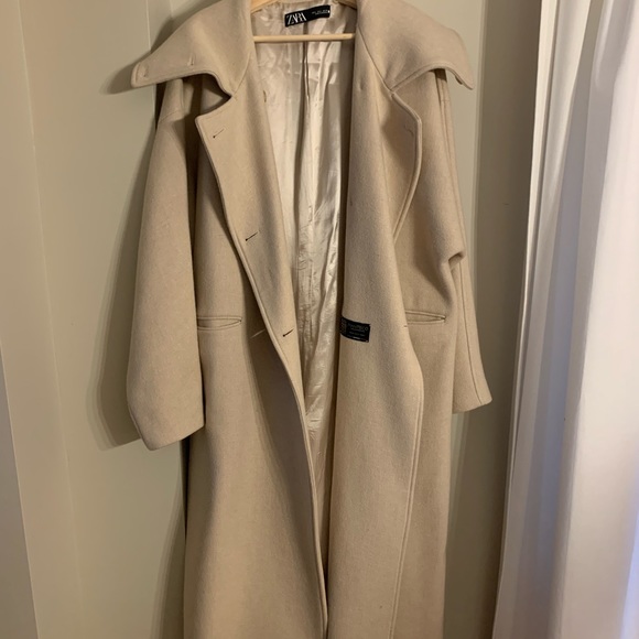 Zara wool high neck coat - Picture 3 of 12